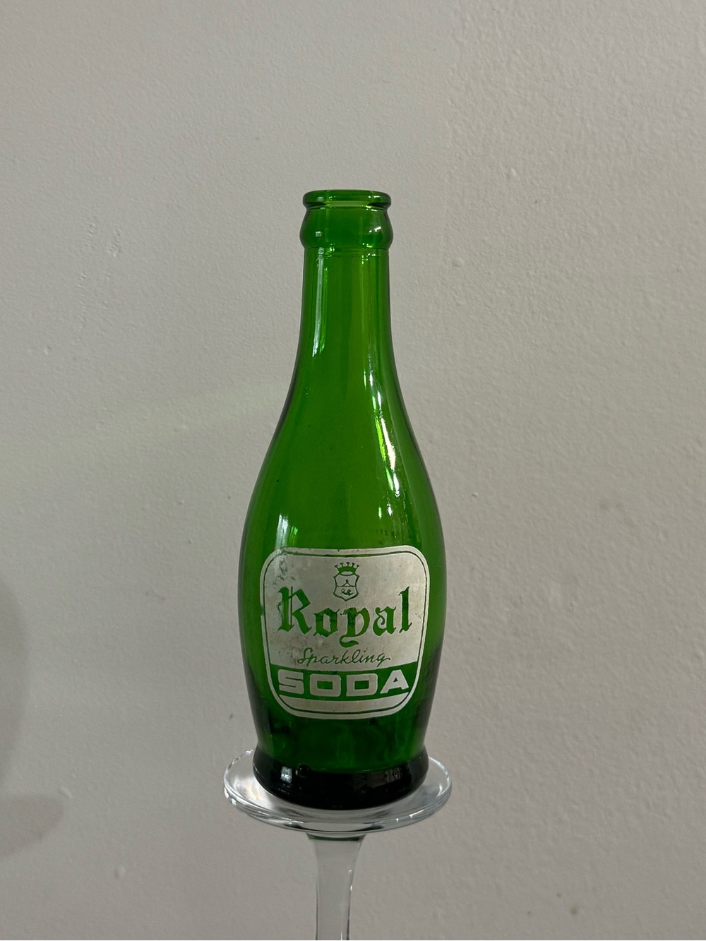 Royal Sparkling Soda Green Glass Bottle